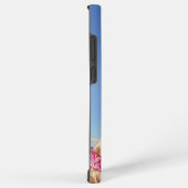 Giraffe in sparkly roze pet samsung galaxy hoesje (Rechterkant)