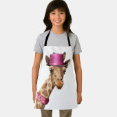 Giraffe in sparkly roze pet schort (Insitu)