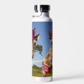 Giraffe in sparkly roze pet waterfles (Rechts)