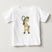 Giraffe in Tennis met Tennis racket (Voorkant)