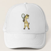 Giraffe in Tennis met Tennis racket Trucker Pet (Voorkant)