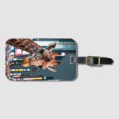 Giraffe in Times Square Bagagelabel (Voorkant (horizontaal))