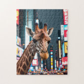 Giraffe in Times Square Legpuzzel (Verticaal)
