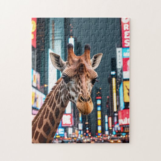 Giraffe in Times Square Legpuzzel (Verticaal)