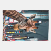 Giraffe in Times Square Theedoek (Horizontaal)