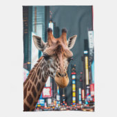Giraffe in Times Square Theedoek (Verticaal)
