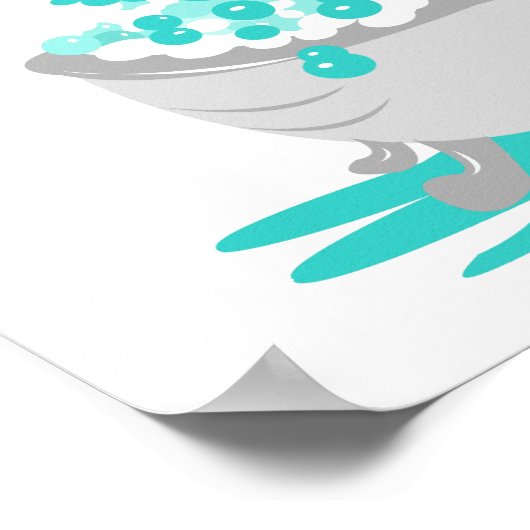 GIRAFFE in Tub Oerwoud Bathroom Art Print (Hoek)