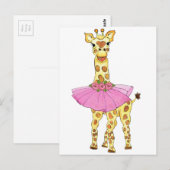 Giraffe in Tutu Briefkaart (Voorkant / Achterkant)