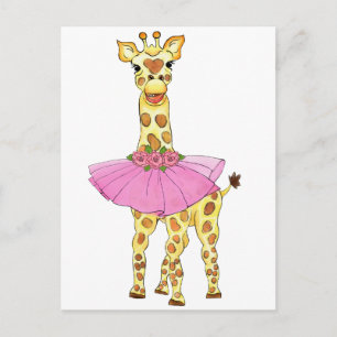 Giraffe in Tutu Briefkaart