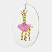 Giraffe in Tutu Keramisch Ornament (Links)