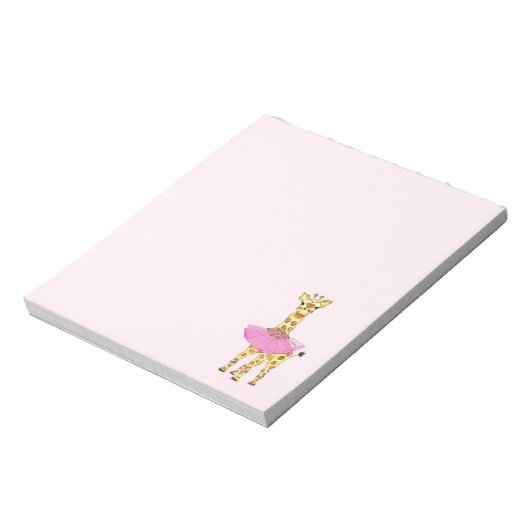 Giraffe in Tutu Notitieblok (Linkerzijde)