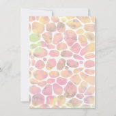 Giraffe in watercolor meisjes verjaardag kaart (Achterkant)