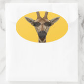 Giraffe Incognito Ovale Sticker (Tas)