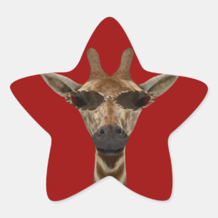 Giraffe Incognito Ster Sticker