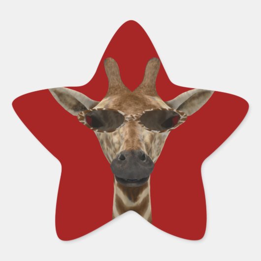 Giraffe Incognito Ster Sticker (Voorkant)
