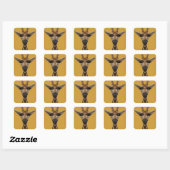 Giraffe Incognito Vierkante Sticker (Vel)