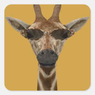 Giraffe Incognito Vierkante Sticker