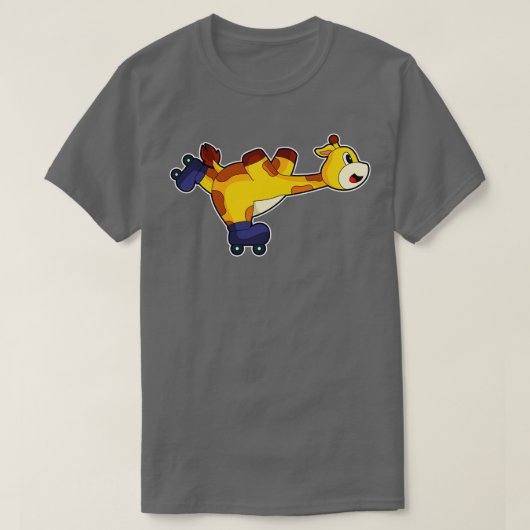 Giraffe Inline schaatsen Roller schaatsen T-shirt (Design voorkant)