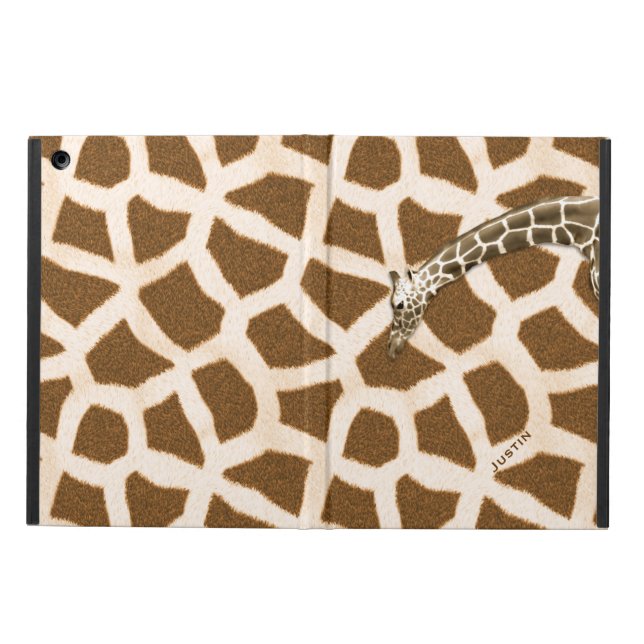 Giraffe iPad-luchttas met standaard iPad Air Hoesje (Buitenkant)