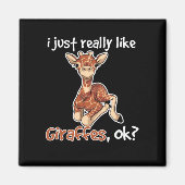 Giraffe is gewoon net als girafee ok magneet (Voorkant)