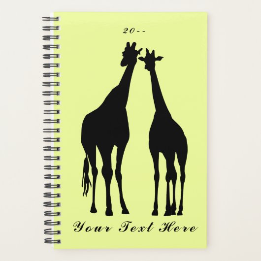 Giraffe - + Jouw tekst toevoegen / Naam - Planner (Voorkant)