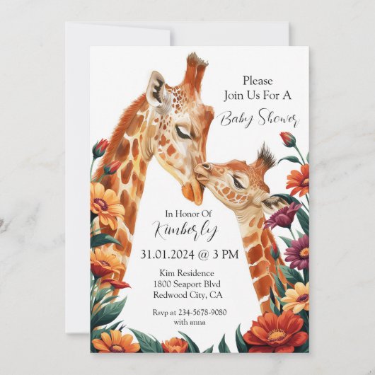 Giraffe Joy Een Safari van Liefde Kaart (Voorkant)