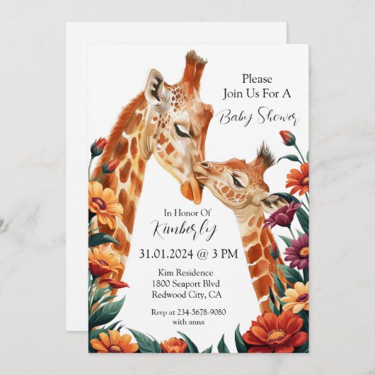 Giraffe Joy Een Safari van Liefde Kaart (Voorkant / Achterkant)