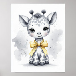 Giraffe Jungle Kinderkamer Muur Kunst Poster