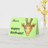 Giraffe Kaart (Gele Bloem)