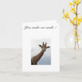 Giraffe Kaart (Gele Bloem)