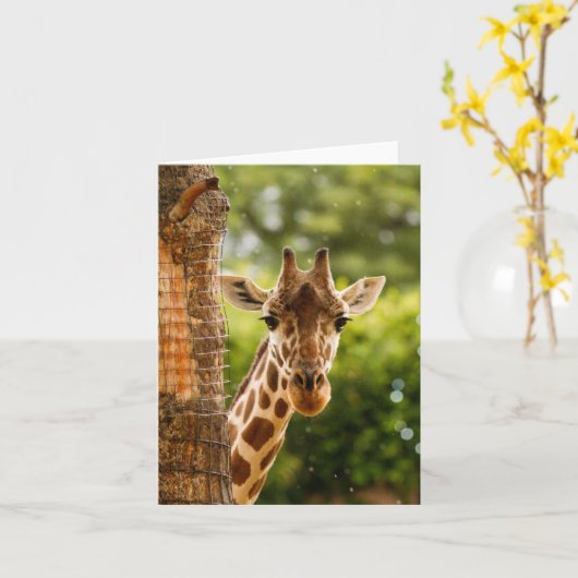 Giraffe Kaart (Gele Bloem)