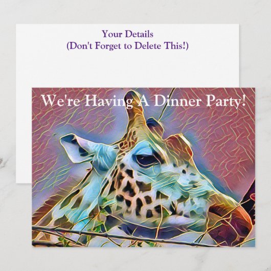 GIRAFFE KAART (Voorkant / Achterkant)