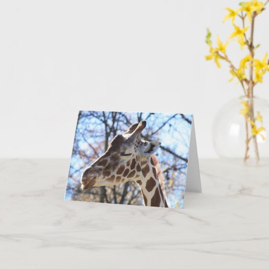 Giraffe Kaart (Gele Bloem)