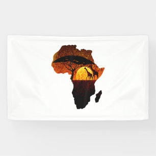 Giraffe Kaart Dad South Animals Safari Spandoek