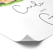 Giraffe - kaarten en cadeaus baby shower poster (Hoek)