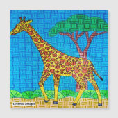 Giraffe - kaartmagneten (Voorkant)