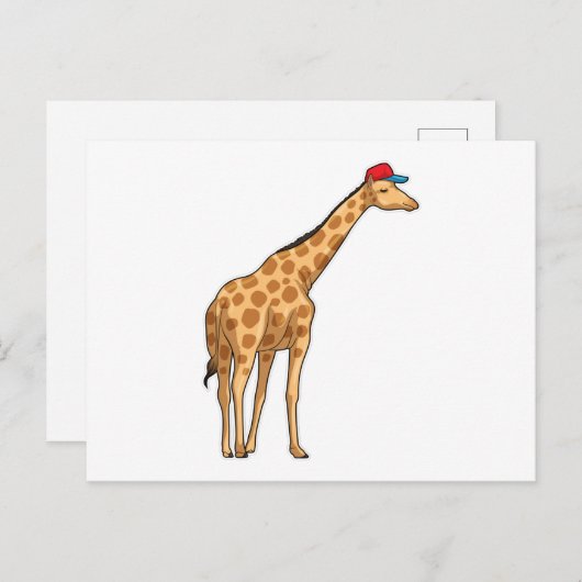Giraffe Kap Briefkaart (Voorkant / Achterkant)
