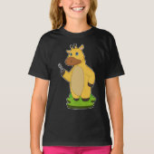 Giraffe kapper schaar t-shirt (Voorkant)
