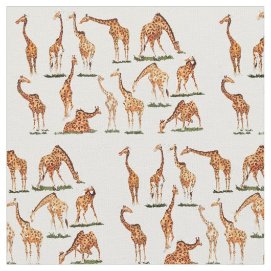 "GIRAFFE" KATOEN FABRIC STOF (Close Up)