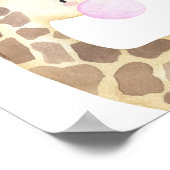 Giraffe Kauwgom Poster Snoep Kinderkamer Print (Hoek)