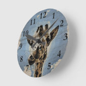 Giraffe kauwt ronde klok (Hoek)