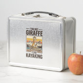 Giraffe Kayaking Vintage Grappig T-Shirt Ontwerp_1 (In situ)
