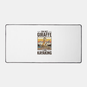 Giraffe Kayaking Vintage Grappig T-Shirt Ontwerp_1 Bureaumat