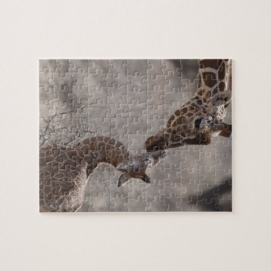 Giraffe, Kenia, Afrika Legpuzzel (Horizontaal)