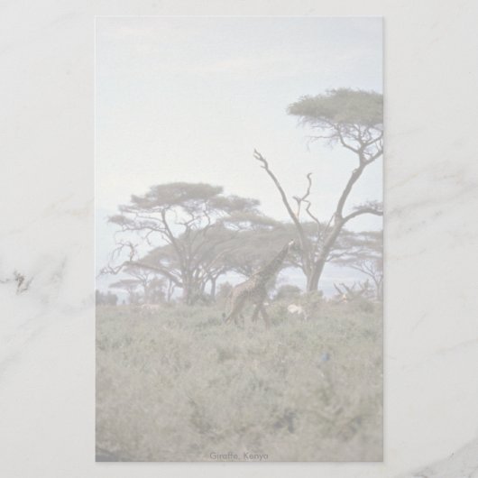 Giraffe, Kenia Briefpapier (Voorkant)
