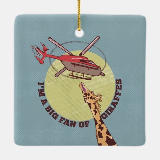 Giraffe Keramisch Ornament (Achterkant)