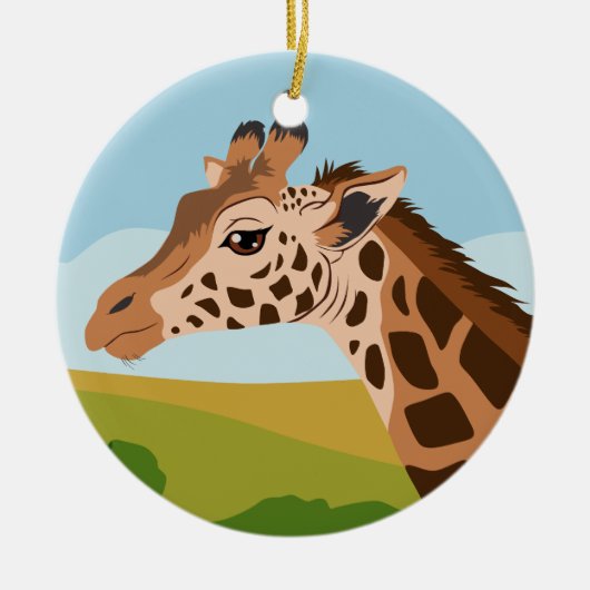Giraffe Keramisch Ornament (Voorkant)