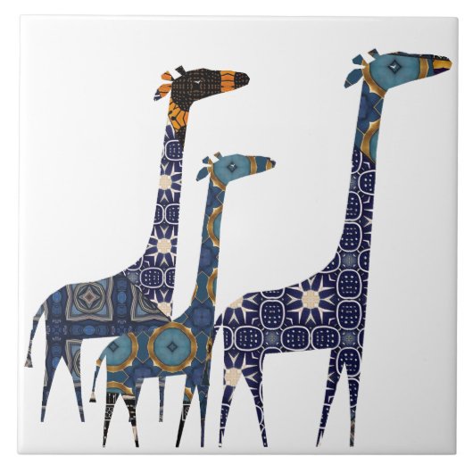 Giraffe Keramische Tegel Tegeltje (Voorkant)