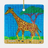 Giraffe - Keramische Versiering Keramisch Ornament (Achterkant)