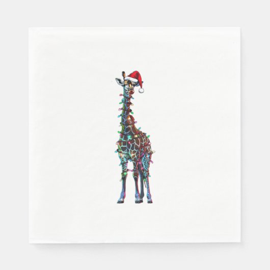 Giraffe kerst _1 servet (Voorkant)